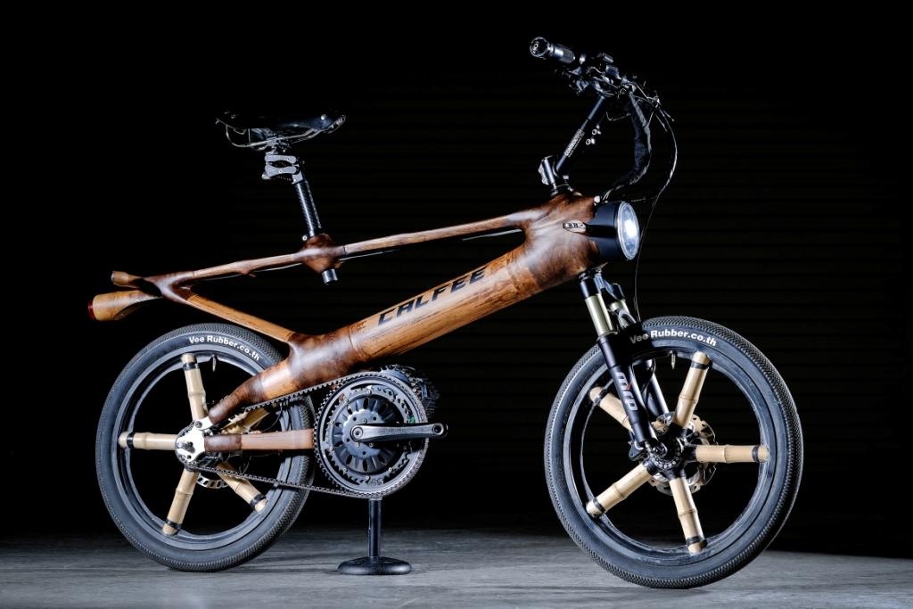 Calfee bamboo eBike complete-compressed