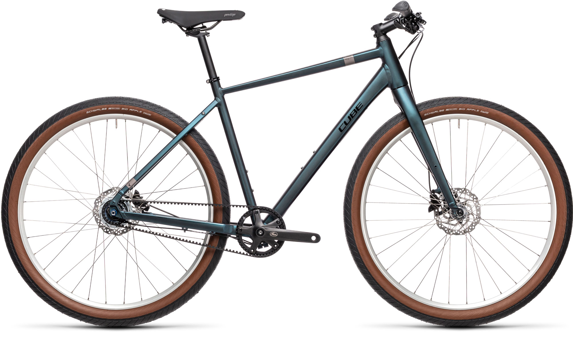 Hyde Pro bicycle from Cube brand featuring Gates Carbon Drive CDN belt system